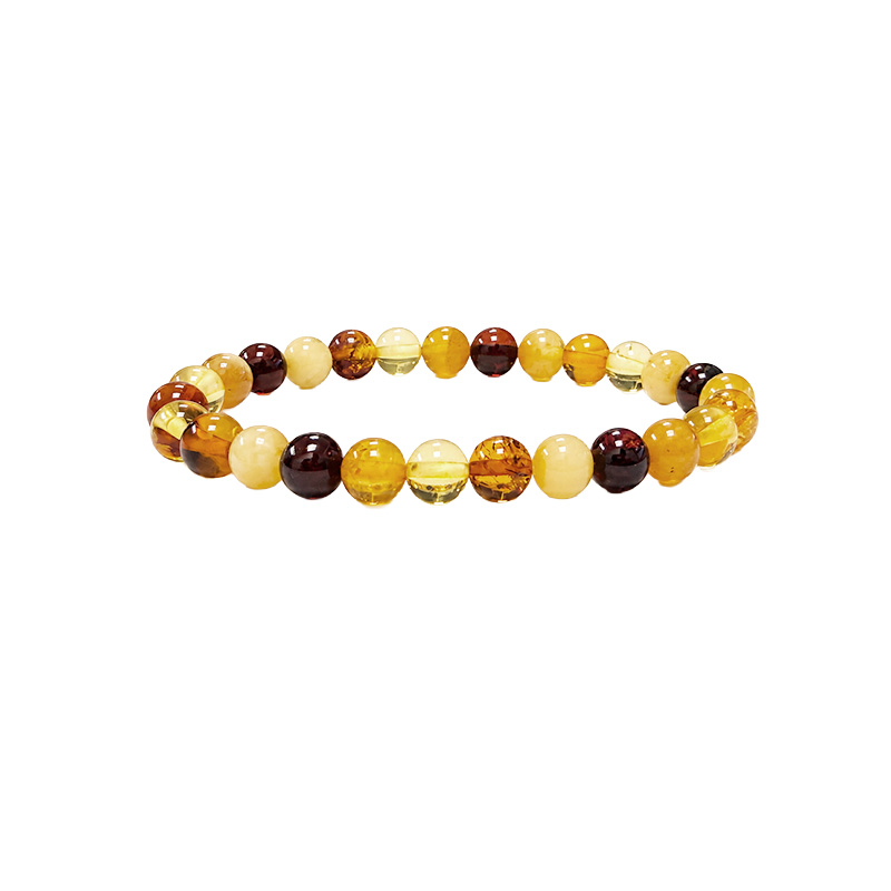 Bracelet - env. 7 mm - Ambre multi de la baltique