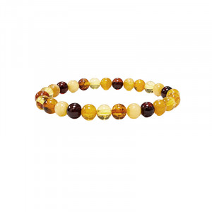 Bracelet - env. 7 mm - Ambre multi de la baltique