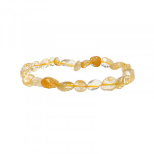 Bracelet Améthyste chauffée (citrine) grains les 4