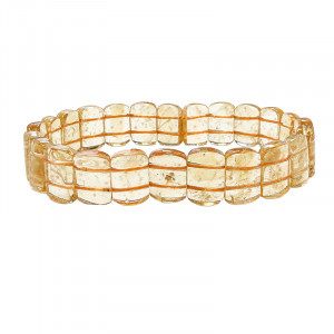 Bracelet plaquettes en Améthyste chauffée (Citrine)- La pièce