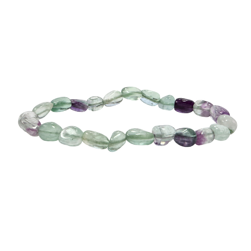 Bracelet fluorite multicolore grains lot de 4