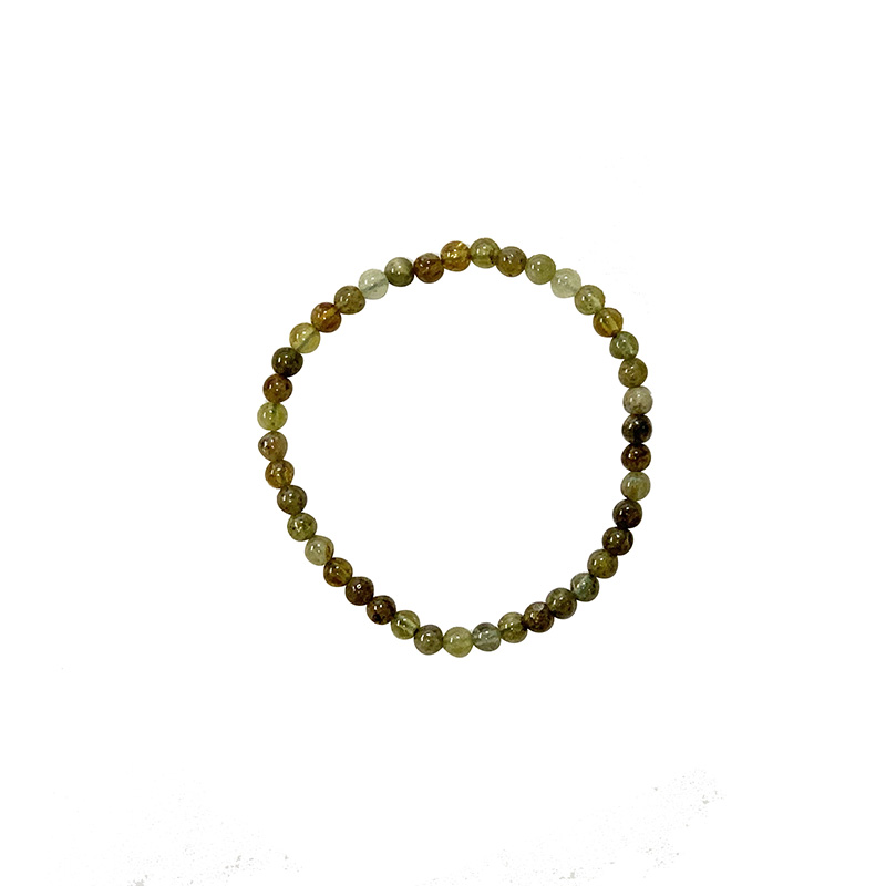 Bracelet grenat vert - 4 ou 6 mm