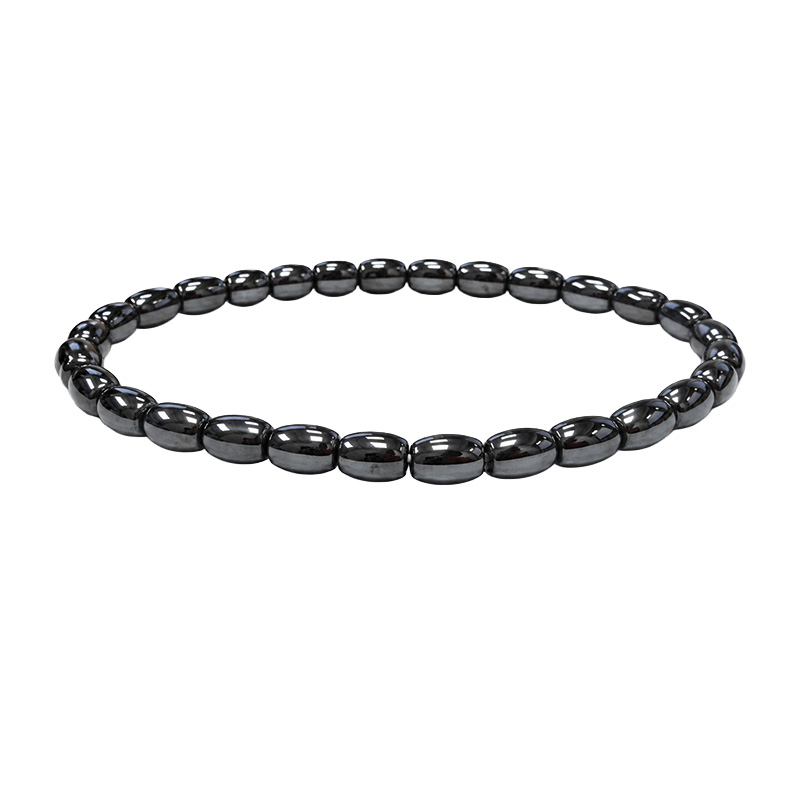 Bracelet en Hématite Olives 4 × 6 mm - 10 pièces