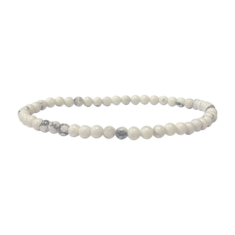 Bracelet Howlite boules 3 à 8 mm