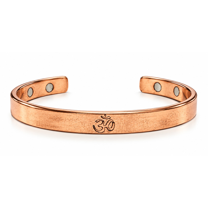 Bracelet Jonc en Cuivre avec 4 Aimants