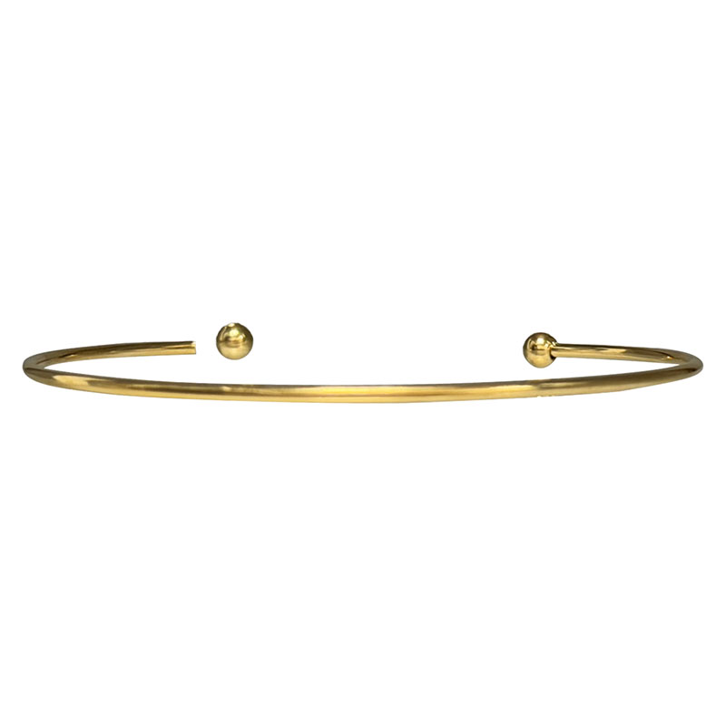Bracelet Jonc Acier Personnalisable avec Perle de Finition