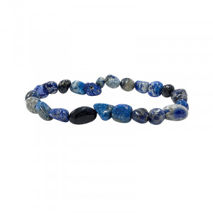 Bracelet lapis-lazuli grains – Lot de 4 pièces