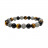 Bracelet 8 ou 6 mm labradorite, oeil de tigre, tourmaline noire