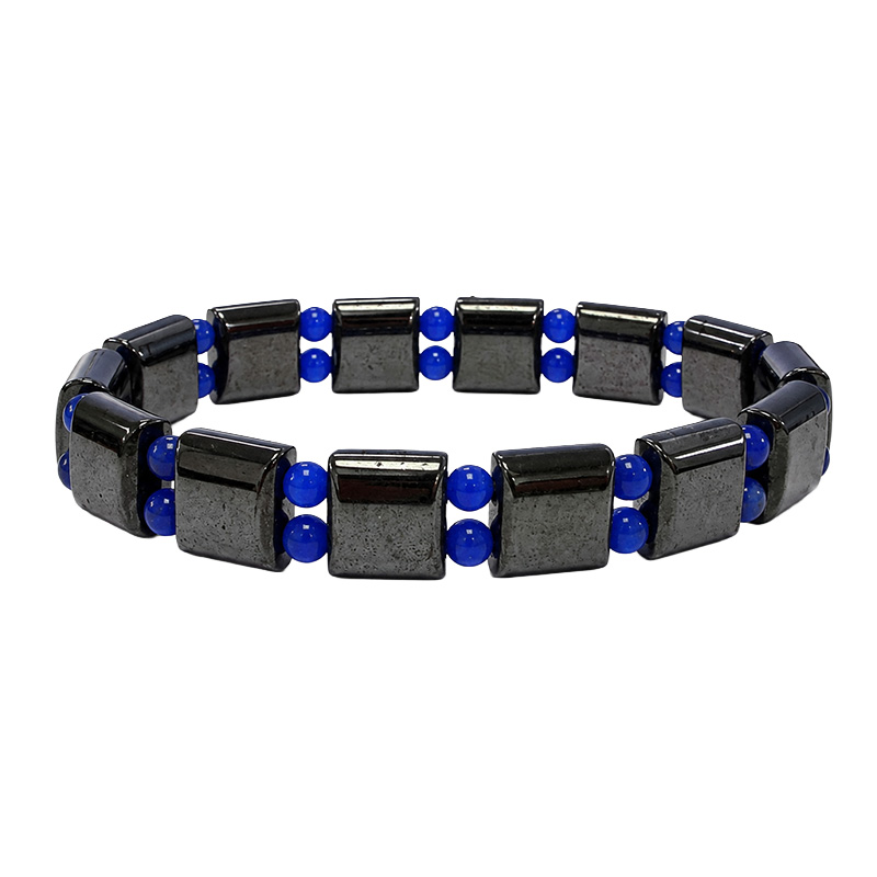 Bracelets magnétiques et oeil de chat synth. lot 5 pcs