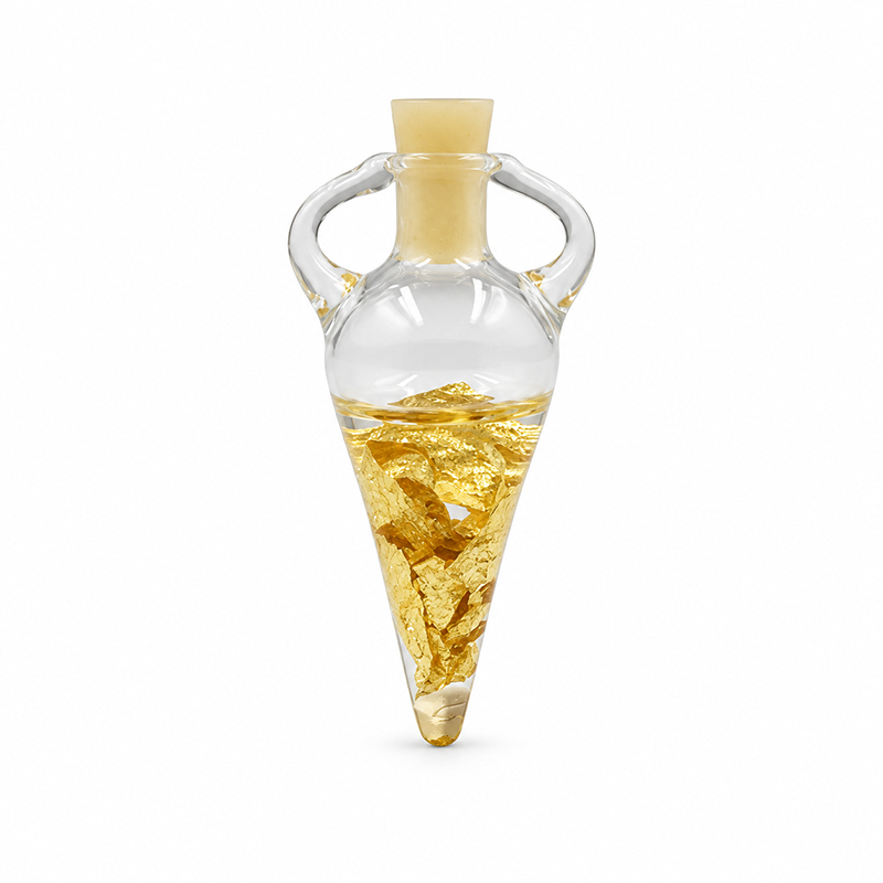 Amphore en verre de 40 mm à l’or 22 carats (916‰)