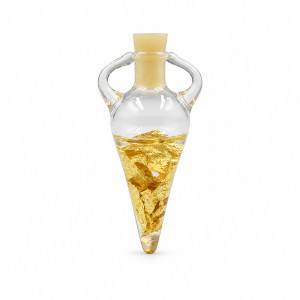 Amphore en verre de 40 mm à l’or 22 carats (916‰)