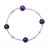 Bracelet améthyste 8mm argent 0.925