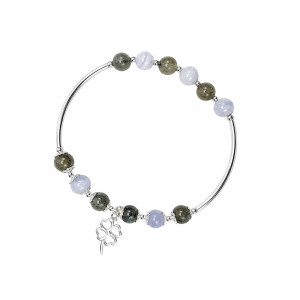 Bracelet labra et blue lace argent 0.925