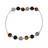 Bracelet Labradorite, Tourmaline et Œil de Tigre sur élastique – Argent 925