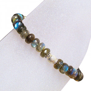 Bracelet argent 0.925 et labradorite extra extra