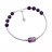 Bracelet Tube en argent 925 – Améthyste ou Amazonite – Perles de 6 mm