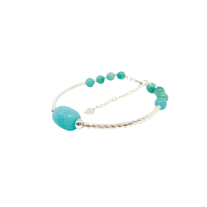 Bracelet argent 0.925 améthyste ou amazonite