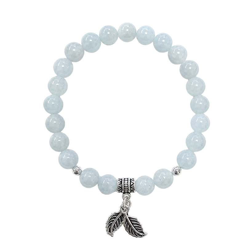 Bracelet Feuille – Billes en Argent 925 de 6 mm