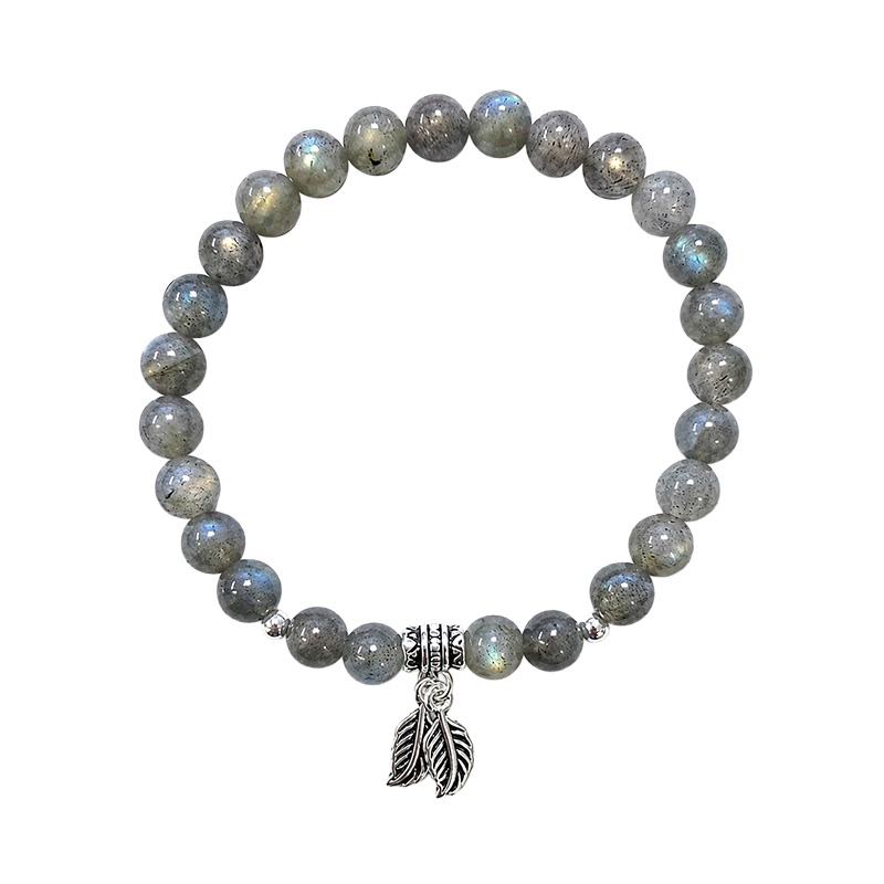 Bracelet Feuille – Billes en Argent 925 de 6 mm