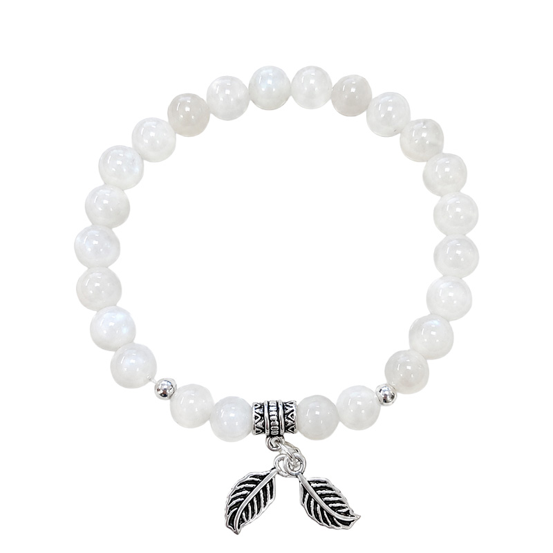 Bracelet Feuille – Billes en Argent 925 de 6 mm