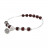 Bracelet en argent 925 avec billes en Quartz rose ou Grenat – Perles de 6 mm