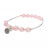 Bracelet en argent 925 avec billes en Quartz rose ou Grenat – Perles de 6 mm
