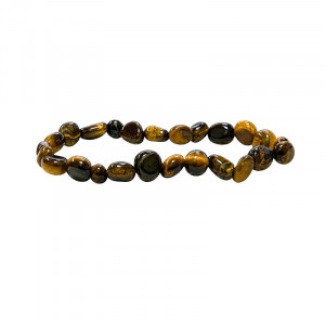 Bracelet oeil de tigre grains lot de 4