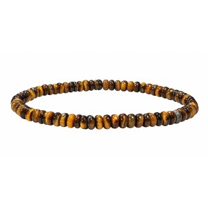 Bracelet Œil de Tigre – Perles Pastilles 2 × 4 mm