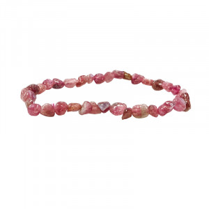 Bracelet tourmaline rose grains les 4
