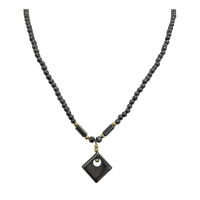 Collier Hematite - 43 cm - 10 pièces