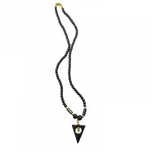 Collier Hematite - 43 cm - 10 pièces
