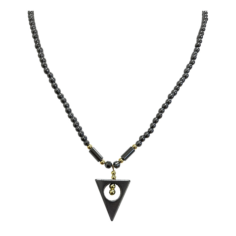 Collier Hematite - 43 cm - 10 pièces