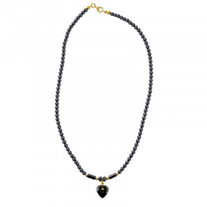 Collier Hematite - 43 cm - 10 pièces