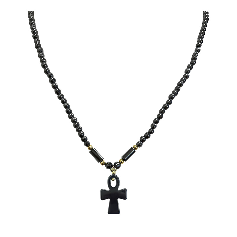 Collier Hematite - 43 cm - 10 pièces