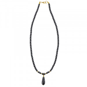 Collier Hématite - 43 cm - 10 pièces