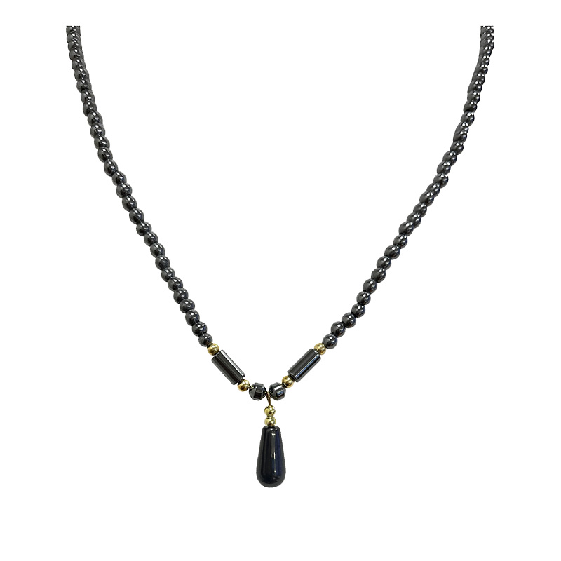 Collier Hématite - 43 cm - 10 pièces