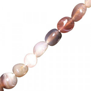 Collier agate naturelle grains