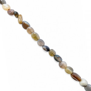 Collier agate naturelle grains