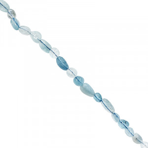 Collier aigue-marine grains