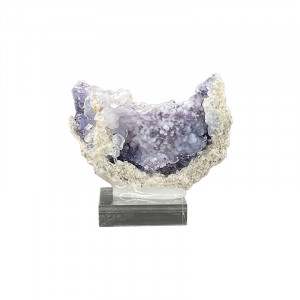 Géode de Calcédoine et Fluorite - Mexique - Pièce unique - CALFLU70