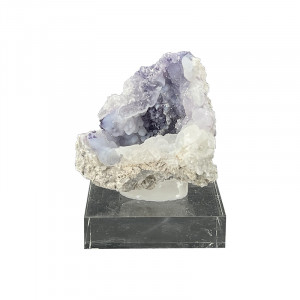 Géode de Calcédoine et Fluorite - Mexique - Pièce unique - CALFLU80