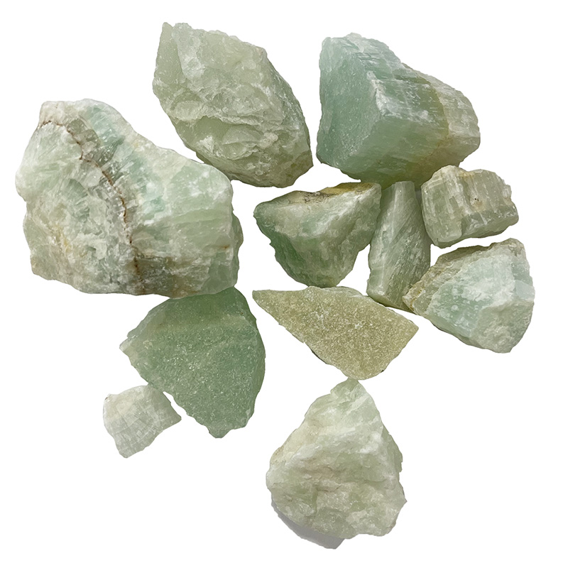 Calcite bleue verte brute en provenance du Pakistan - Le kg - 3 à 5 cm