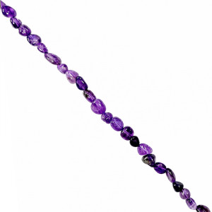 Collier améthyste grains