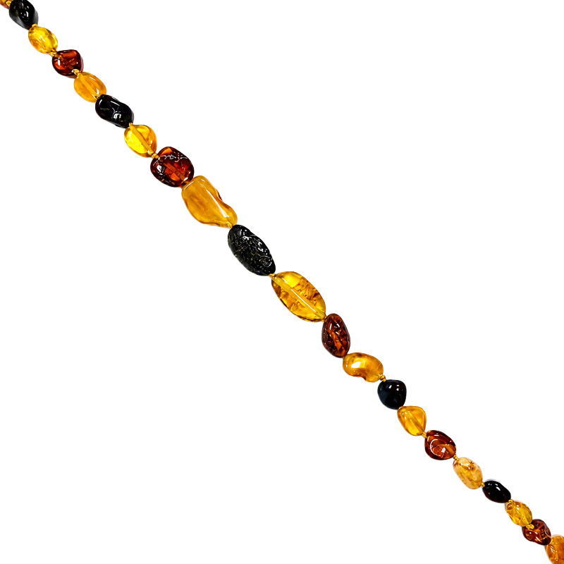 Collier Ambre de la baltique olives 45 cm
