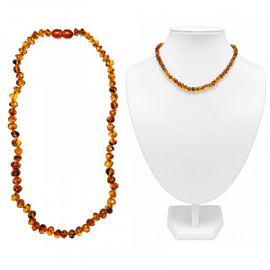 Collier en Ambre de la Baltique – Perles roulées 5 à 6 mm – 44 cm