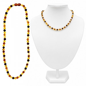 Collier Boule en Ambre de la baltique Multi