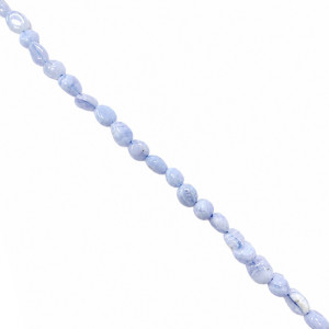 Collier agate blue lace grains
