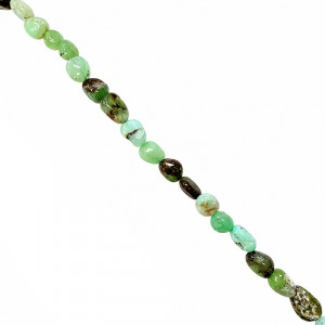 Collier chrysoprase grains
