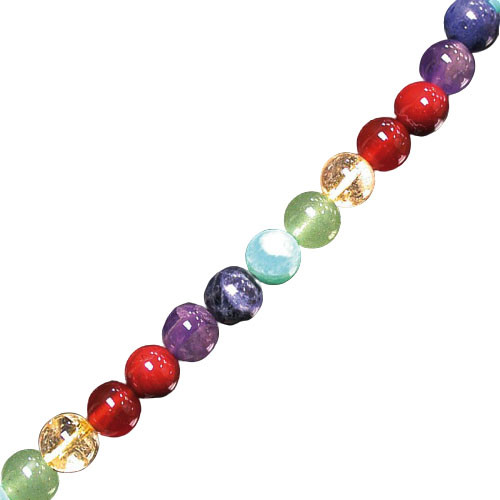 Collier 7 chakras 6mm 50cm sur elastique