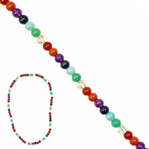 Collier 7 chakras 6mm 50cm sur elastique